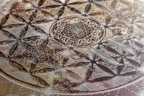 WANDBILD BEZAUBERNDES MANDALA - BILDER MIT FENG SHUI-MOTIVEN - BILDER