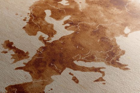 QUADRO IN SUGHERO – MAPPA DELL'EUROPA RETRÒ - QUADRI SU SUGHERO - STAMPE E QUADRI