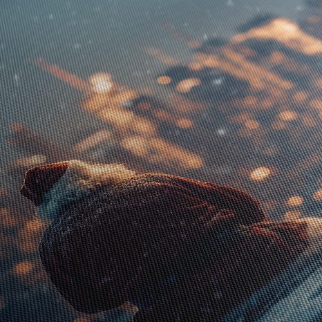 OBRAZ SVÁTEČNÍ NOC VE MĚSTĚ - VÁNOČNÍ A ZIMNÍ OBRAZY - PICTURES