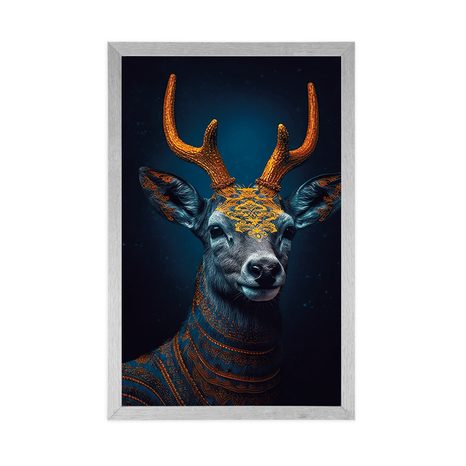 POSTER CERB ALBASTRU-AURII - CONDUCĂTORII REGNULUI ANIMAL - POSTERE