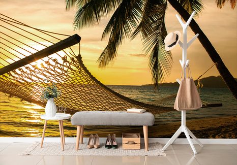 FOTOTAPETA HOUPACÍ SÍŤ NA PLÁŽI - TAPETY PŘÍRODA - TAPETY