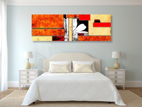 KÉP NARANCSSÁRGA VIRÁG ABSZTRAKCIÓ - ABSZTRAKT KÉPEK - KÉPEK