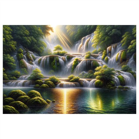 OBRAZ VODOPÁD V TROPICKÉM LESE - OBRAZY VODOPÁD - OBRAZY