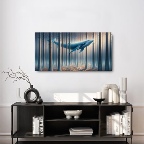 WANDBILD WALDTRAUM MIT WAL - WANDBILDER UNTERWASSERWELT - BILDER