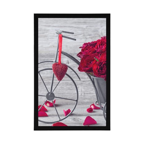 POSTER FAHRRAD VOLL VON ROSEN - VASEN - POSTER