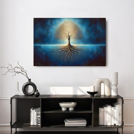 OBRAZ STROM ŽIVOTA V MODRÉM - OBRAZY STROMY ŽIVOTA - OBRAZY
