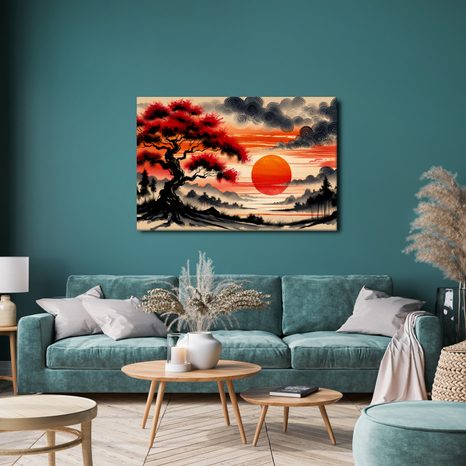SLIKA DRVO ŽIVOTA U ZALASKU SUNCA - SLIKE STABLA ŽIVOTA - SLIKE