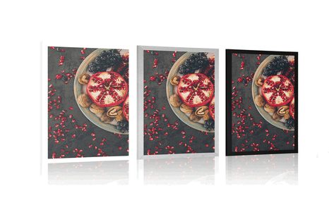 PLAGÁT ZMES S GRANÁTOVÝM JABLKOM - S KUCHYNSKÝM MOTÍVOM - PLAGÁTY