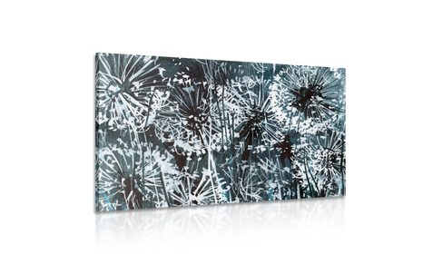 OBRAZ MNISZEK LEKARSKI Z ELEMENTAMI ABSTRAKCYJNYMI - OBRAZY KWIATÓW - OBRAZY