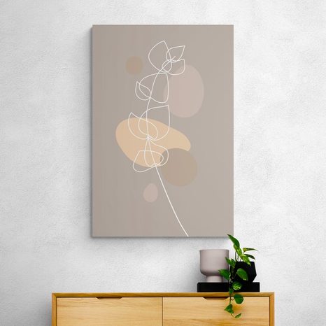 OBRAZ MINIMALISTICKÝ LIST NO1 - OBRAZY ABSTRAKTNÉ TVARY - OBRAZY