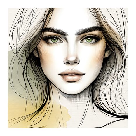 WANDBILD WEIBLICHES GESICHT IN SANFTEN TÖNEN - WANDBILDER FRAUEN - BILDER