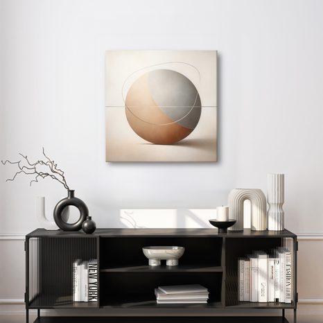 OBRAZ DESIGNOVÁ ABSTRAKCE KRUHU - ABSTRAKTNÍ OBRAZY - OBRAZY