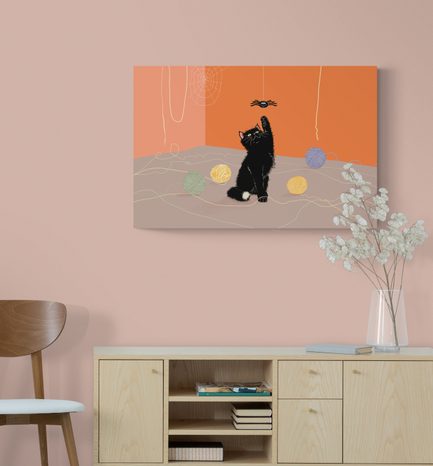 PICTURE PLAYFUL CAT WITH BALLS - PICTURES CATS - PICTURES