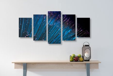 5 RÉSZES KÉP SZÁLOPTIKA - CSENDÉLET KÉPEKEN - KÉPEK