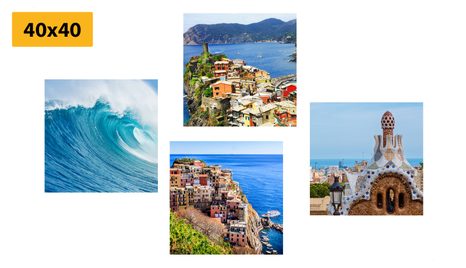 SET OBRAZŮ VŮNĚ MOŘSKÉ KRAJINY - SESTAVY OBRAZŮ - OBRAZY