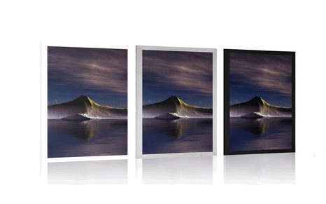 POSTER FUTURISTIC MOUNTAIN - UNIVERSE AND STARS - POSTERS