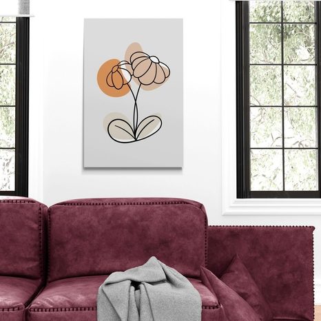 OBRAZ MINIMALISTICKÝ KVET NO1 - OBRAZY KVETOV - OBRAZY