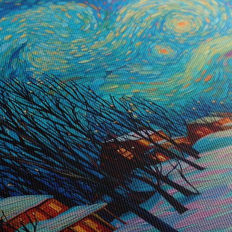 VÁNOČNÍ OBRAZ KOUZELNÁ ZIMNÍ VESNICE - VÁNOČNÍ A ZIMNÍ OBRAZY - OBRAZY