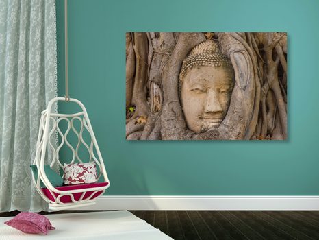 WANDBILD BUDDHAS HEILIGER FEIGENBAUM - BILDER MIT FENG SHUI-MOTIVEN - BILDER