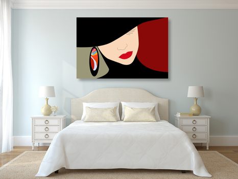 OBRAZ NÓBL DÁMA V KLOBOUKU - OBRAZY ŽENY - OBRAZY