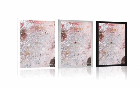 PLAKAT APSTRAKCIJA U NJEŽNIM NIJANSAMA - APSTRAKTNI I S UZORKOM - PLAKATI