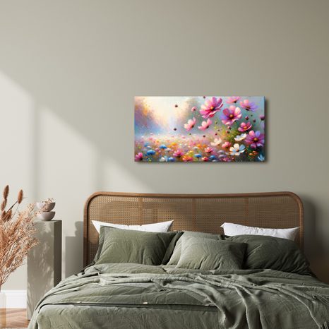 WANDBILD FRÜHLINGSPARADIES - WANDBILDER FELDER UND WIESEN - BILDER