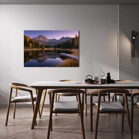 OBRAZ PODZIMNÍ HORSKÉ JEZERO - OBRAZY JEZERA - OBRAZY