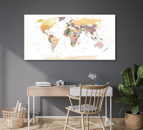 OBRAZ NA KORKU MAPA S NÁZVY - OBRAZY NA KORKU - OBRAZY
