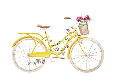 TAPETA ILUSTRACE RETRO KOLA - VINTAGE A RETRO TAPETY - TAPETY