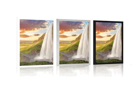 POSTER – CASCATA MAESTOSA IN ISLANDA - NATURA - POSTER