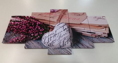 TABLOU 5-PIESE FRUNZE NOSTALGICE - TABLOURI VINTAGE ȘI RETRO - TABLOURI