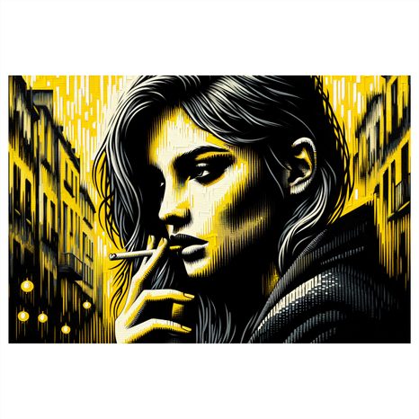 WANDBILD STADTPORTRÄT EINER FRAU - WANDBILDER FRAUEN - BILDER