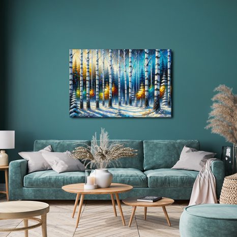 OBRAZ ZIMNÍ LESNÍ KOUZLO - OBRAZY LES - OBRAZY