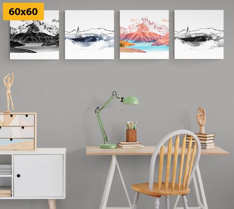 BILDER-SET MAGISCHE LANDSCHAFT IM STIL EINES GEMÄLDES - BILDERSETS - BILDER