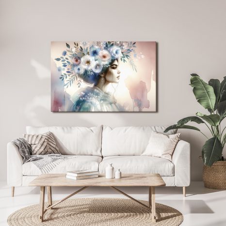 OBRAZ ROMANTICKÁ KVĚTINOVÁ ELEGANCE - OBRAZY ŽENY - OBRAZY