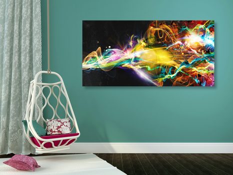 WANDBILD EXPLOSION DER FARBEN - ABSTRAKTE BILDER - BILDER