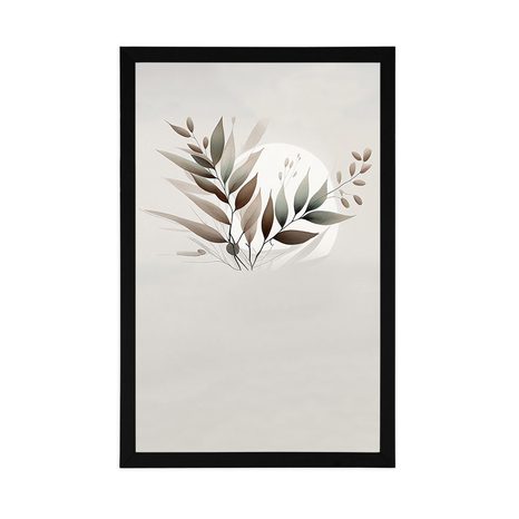 PLAKÁT MINIMALISTICKÉ LISTY V BOHO DESIGNU - BOTANICKÉ - PLAKÁTY