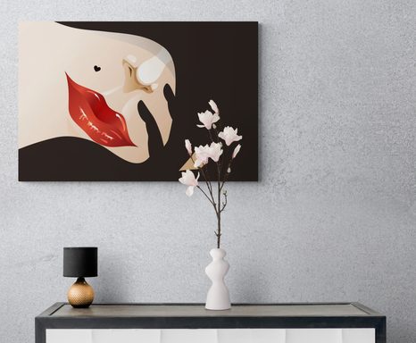 WANDBILD VERHÜLLTE FRAU - BILDER VON MENSCHEN - BILDER