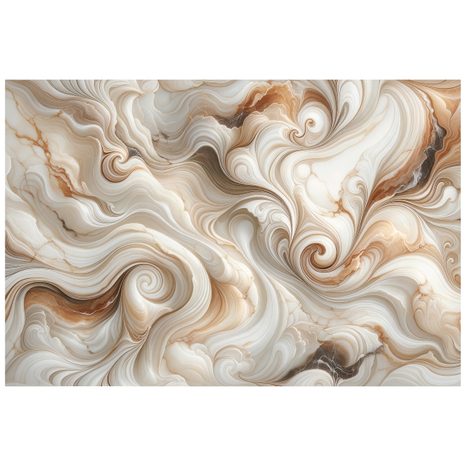 SAMOLEPÍCÍ TAPETA HNĚDÉ ABSTRAKTNÍ VLNY - MRAMOROVÉ TAPETY - TAPETY