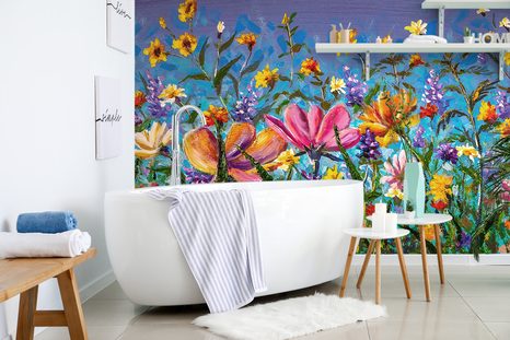 ΤΑΠΕΤΣΑΡΊΑ ΠΟΛΎΧΡΩΜΑ ΛΟΥΛΟΎΔΙΑ ΣΕ ΈΝΑ ΛΙΒΆΔΙ - ΤΑΠΕΤΣΑΡΊΑ ΜΕ ΑΠΟΜΊΜΗΣΗ ΖΩΓΡΑΦΙΚΉΣ - ΤΑΠΕΤΣΑΡΊΕΣ