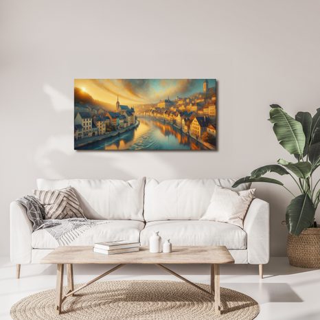 OBRAZ ZÁŘE TICHÉHO MĚSTA - OBRAZY MĚSTA - OBRAZY
