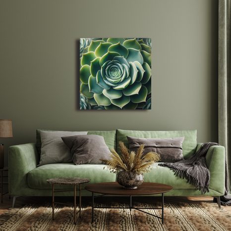WANDBILD PERFEKTE SPIRALE DER SUKKULENTE - BOTANISCHE BILDER - BILDER