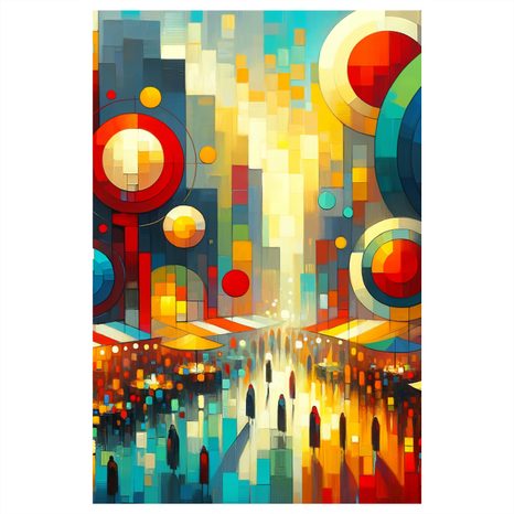 TABLOU GEOMETRIA ORAȘULUI - TABLOURI ABSTRACTE - TABLOURI