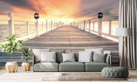 WALL MURAL OLD WOODEN PIER - WALLPAPERS - 🔥 TOTAL SALE 🔥