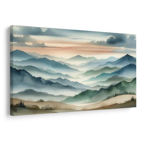 OBRAZ TICHÉ HORY V RANNÍ MLZE - OBRAZY HORY - OBRAZY