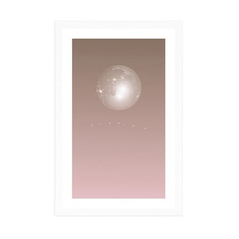 PLAKÁT S PASPARTOU MĚSÍC V JEMNÝCH TÓNECH - MOTIVY Z NAŠÍ DÍLNY - PLAKÁTY