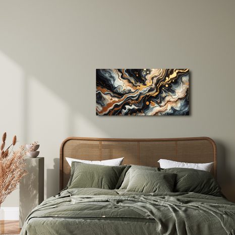 OBRAZ ZLATÁ ABSTRAKCE - OBRAZY ABSTRAKTNÍ TVARY - OBRAZY