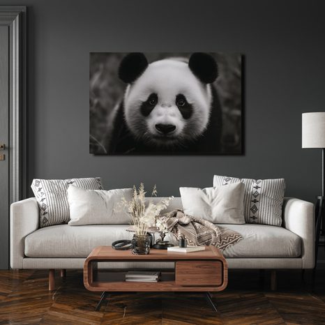 WANDBILD NIEDLICHER PANDA IN DER NATUR - BILDER TIERE - BILDER