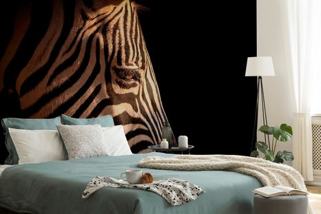 CARTA DA PARATI – RITRATTO DI ZEBRA - CARTA DA PARATI ANIMALI - CARTA DA PARATI