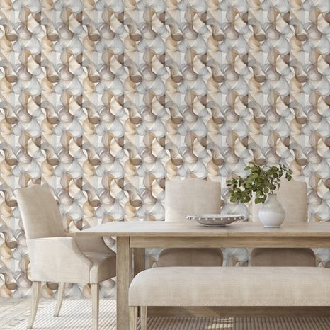 SAMOLEPÍCÍ TAPETA MODERNÍ PLETENÝ VZOR V ZEMITÝCH TÓNECH - VZOROVANÉ TAPETY - TAPETY